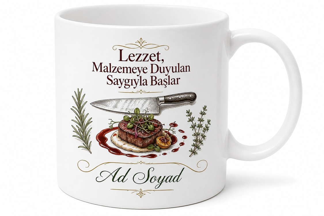 Gastronomi Şef Mutfak Sırları Lezzet Gurme Menü Michelin Yıldızı Hediye Kupa Bardak