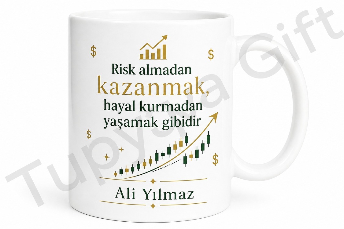 Trader Hediyesi Baskılı Kupa Bardak Borsa Yatırımcı Hediye Porselen Mug