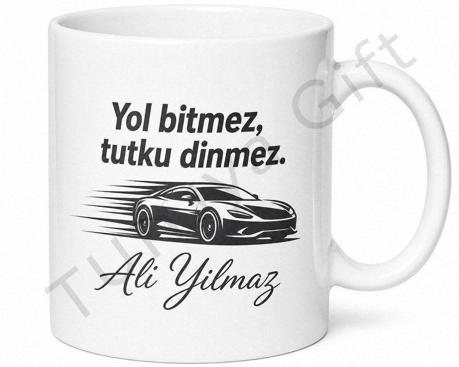 Araç Tutkunu İçin Kişiye Özel Baskılı Kupa Bardak Hediye