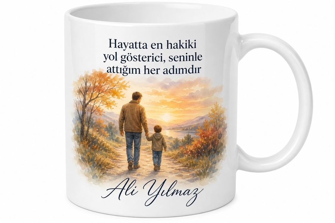 Unutulmaz Anılar Babamla Yazılı Kupa Bardak Babalar Günü Hediye