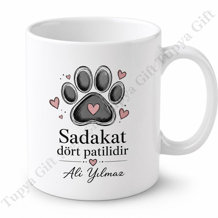 Köpek Temalı Kişiye Özel Baskılı Kupa Bardak Hediye Köpek Severlere