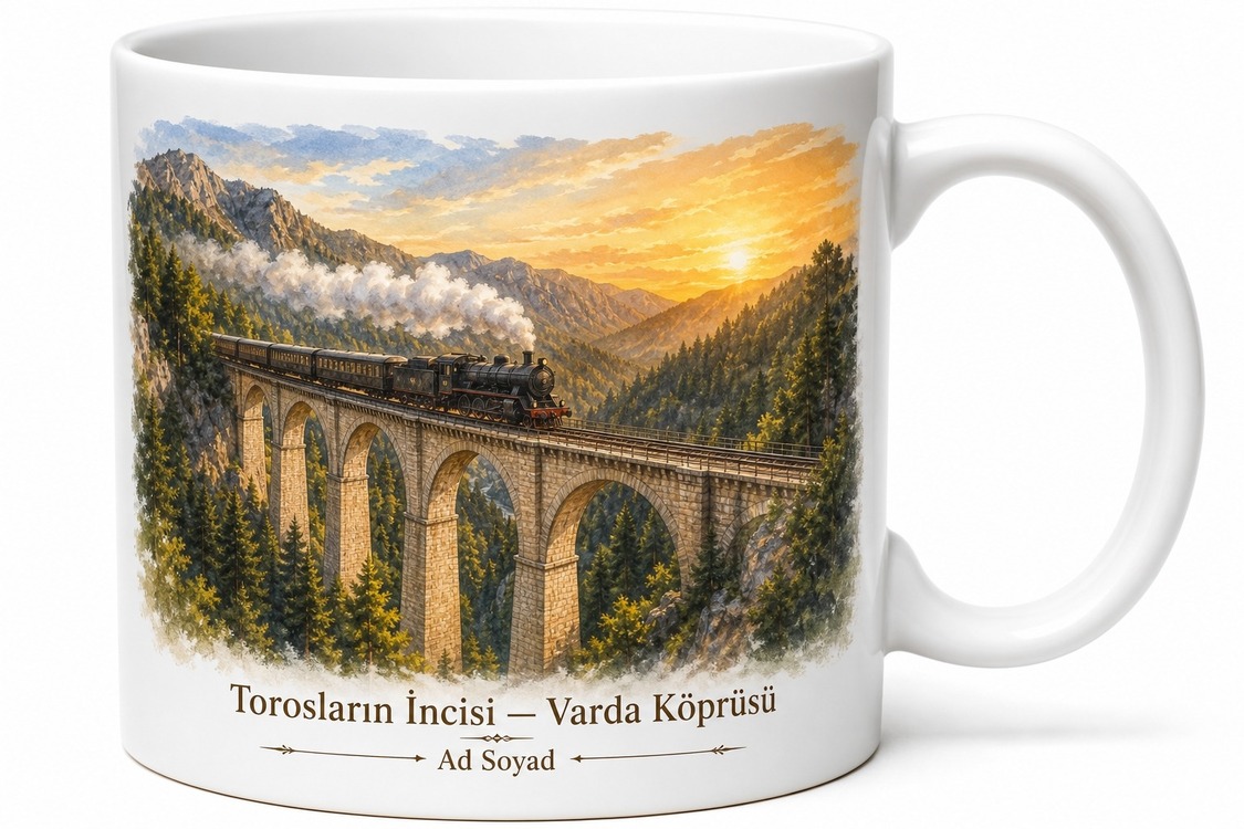 Varda Köprüsü Alman Köprüsü Torosların İncisi Tarihi Tren Yolu Kupa Bardak Hediye