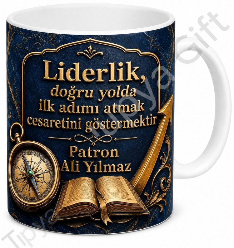 Patrona Hediye Kişiye Özel Baskılı Kupa Bardak Patron Hediyesi