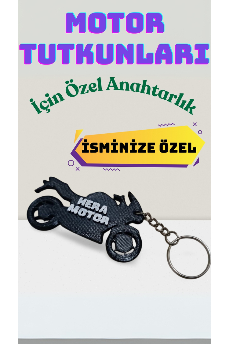 Motor Tutkunları Için Kişiye Özel Anahtarlık