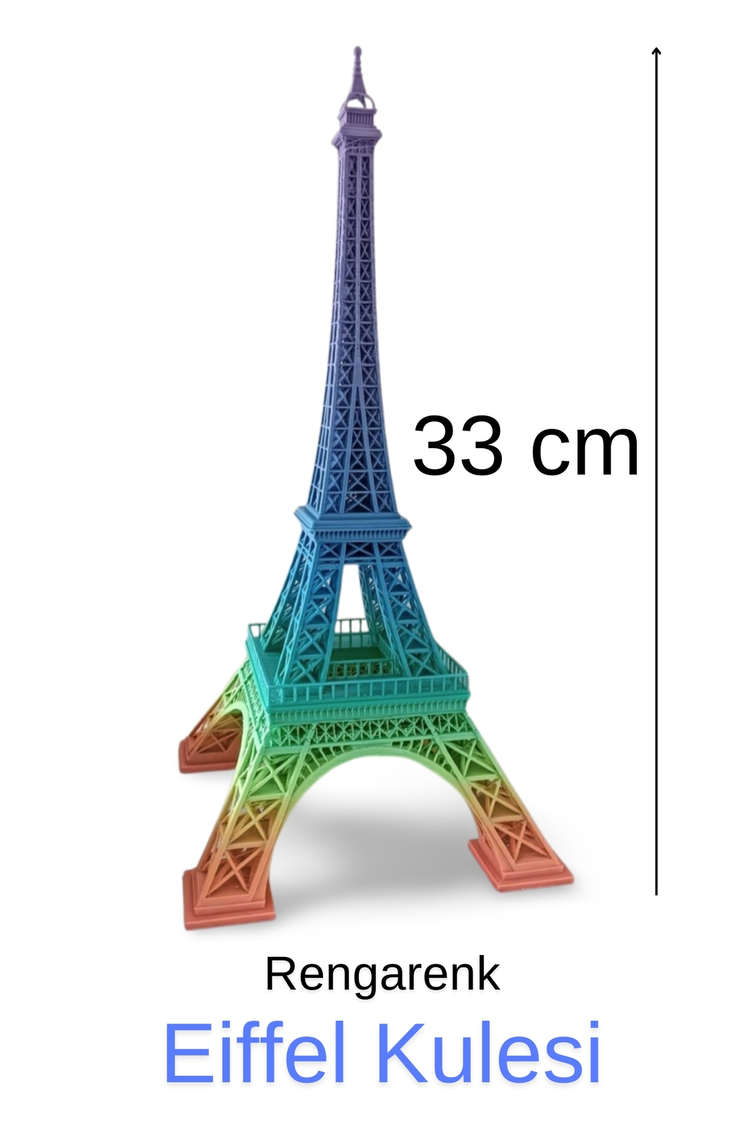 Rengarenk 33 Cm Eiffel Kulesi Dekoru – Eyfel Kulesi Minyatür Maketi