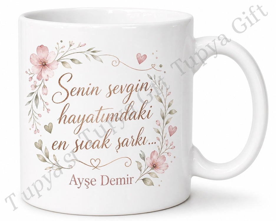 Anne İçin Mesajlı Hediyelik Baskılı Kupa Bardak Anneler Günü Hediyesi