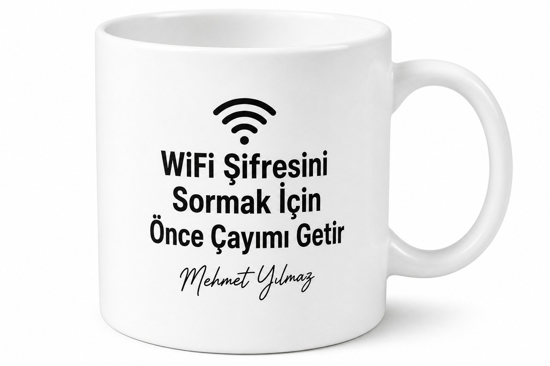 Baba WiFi Şifresi Yazılı Komik Kupa Bardak Babalar Günü Hediyesi