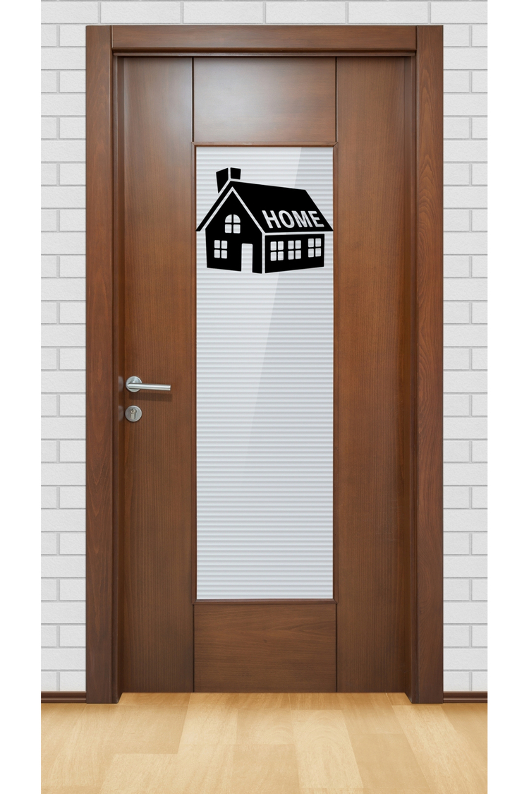 30 cm Genişliğinde Dekoratif HOME Yazılı Kabartmalı Kapı Süsü - Şık ve Modern Tasarım