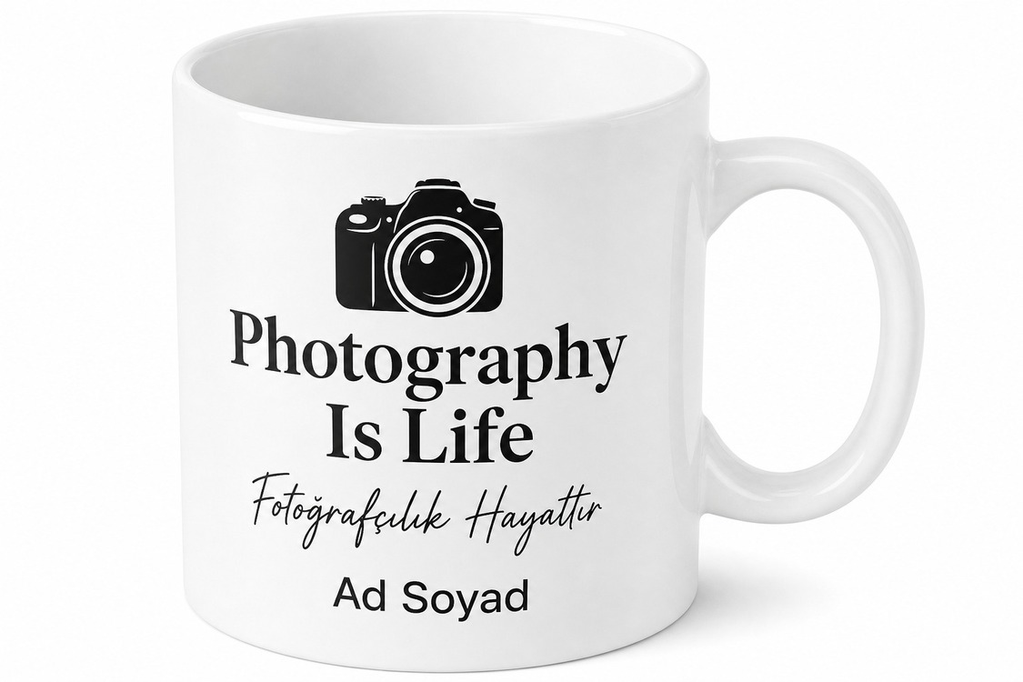 Photography Is Life Baskılı Fotoğrafçılık Hayattır Kupa Bardak Hediye