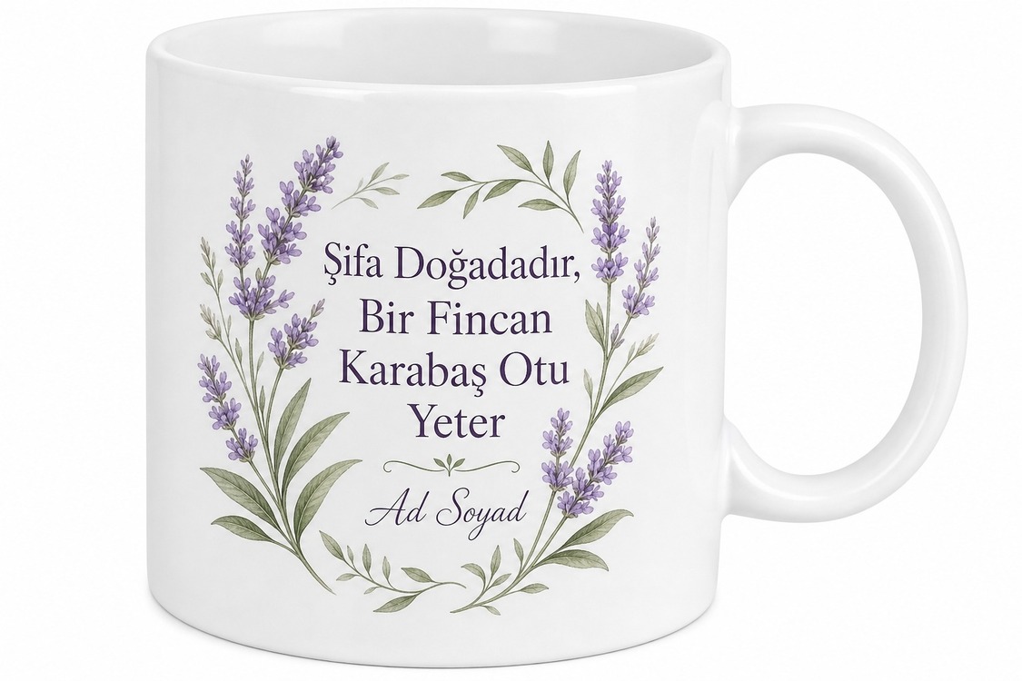 Karabaş Otu Çayı İçenlere Şifa Çayı Kupa Bardak Özel Tasarım Hediye