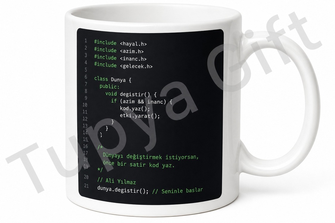 Kodlama Temalı Yazılımcı Kupa Bardak Baskılı Programcı Hediye Mug