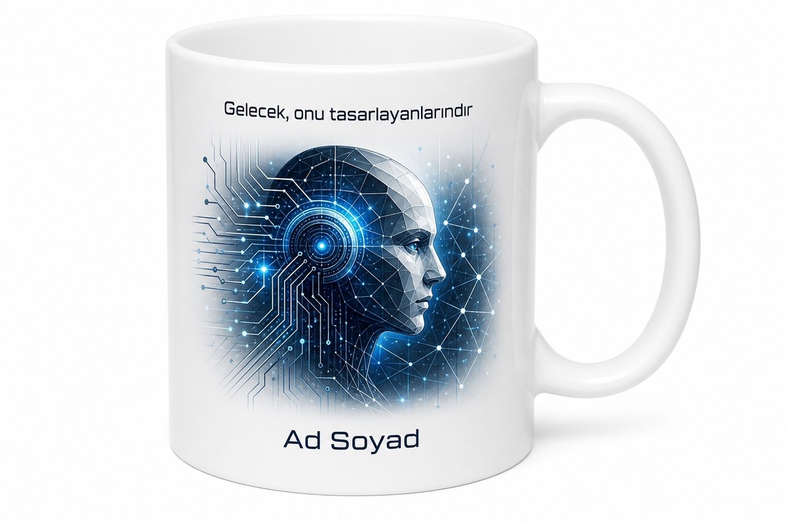 Yapay Zeka Robotik Tasarım Geleceğin Teknolojisi Veri Ağı Kupa Bardak Hediye