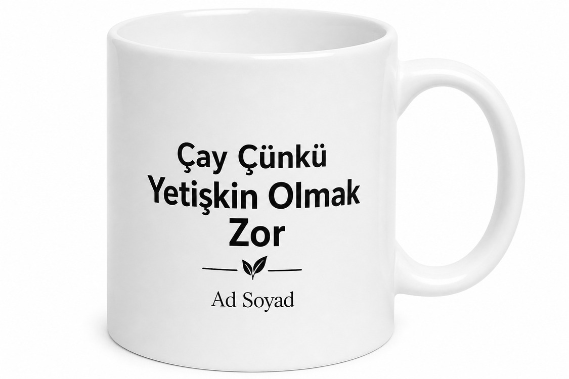 Çay çünkü yetişkin olmak zor Yazılı Kahve Kupası Çay Hediye Bardak