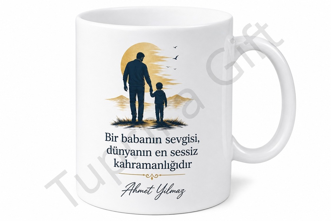 Babalar Günü Anısına Özel Tasarım Kupa Bardak Baba Hediyesi Porselen