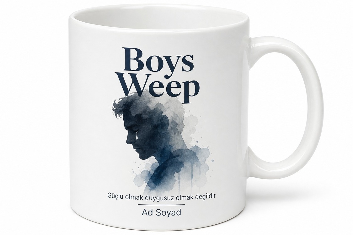 Boys Weep Yazılı Erkekler Ağlar Baskılı Porselen Kupa Bardak Hediye