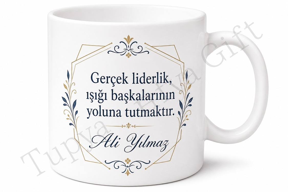 Müdür Yardımcısına Hediye Baskılı Kupa Bardak Özel Tasarım Porselen
