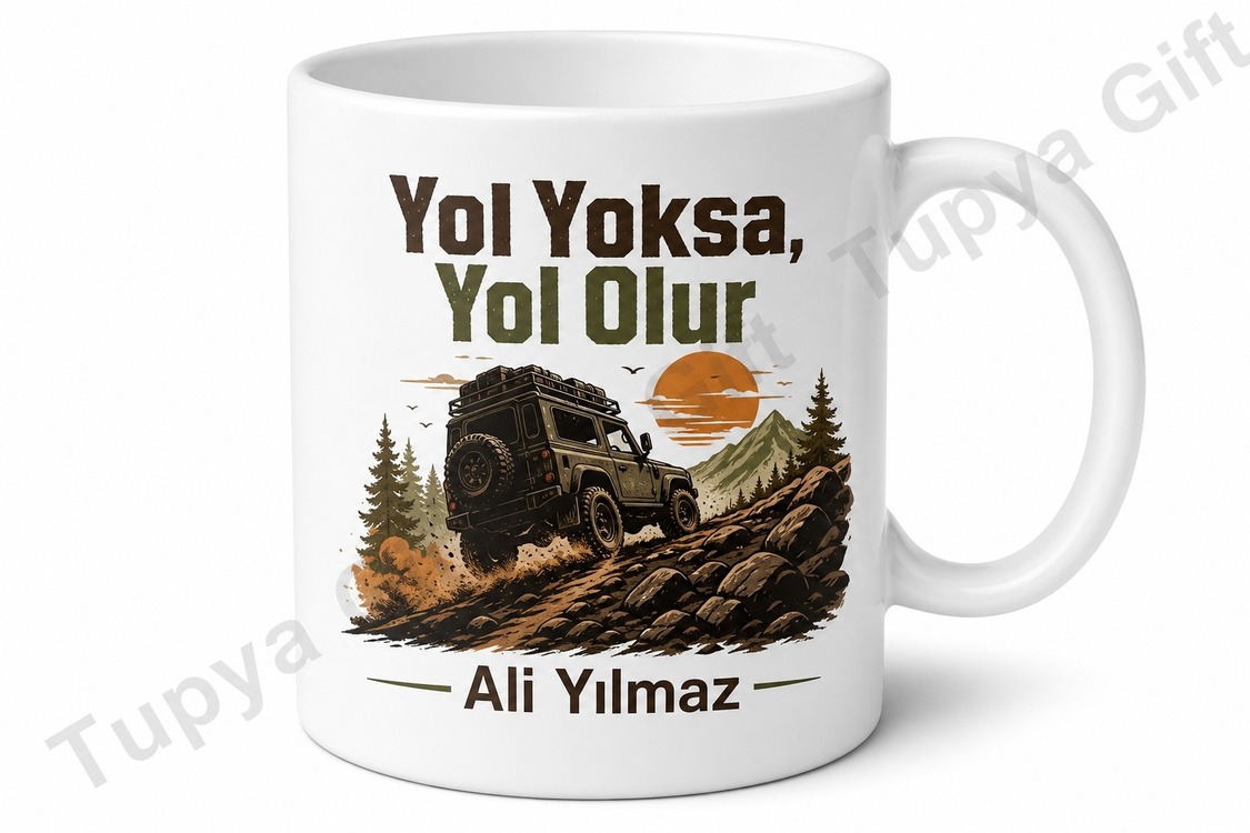 Offroad Sever İçin Kişiye Özel Baskılı Kupa Bardak Hediye