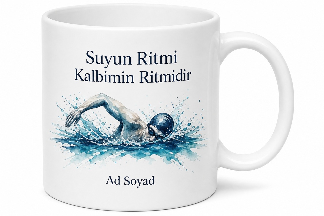 Swimming Is Life Baskılı Yüzme Hayattır Kupa Bardak Yüzücü Hediye
