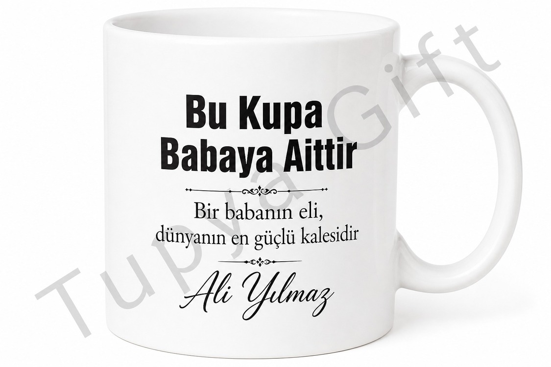 Bu Kupa Babaya Aittir Yazılı Kupa Bardak Babalar Günü Hediyesi Baskılı Kupa