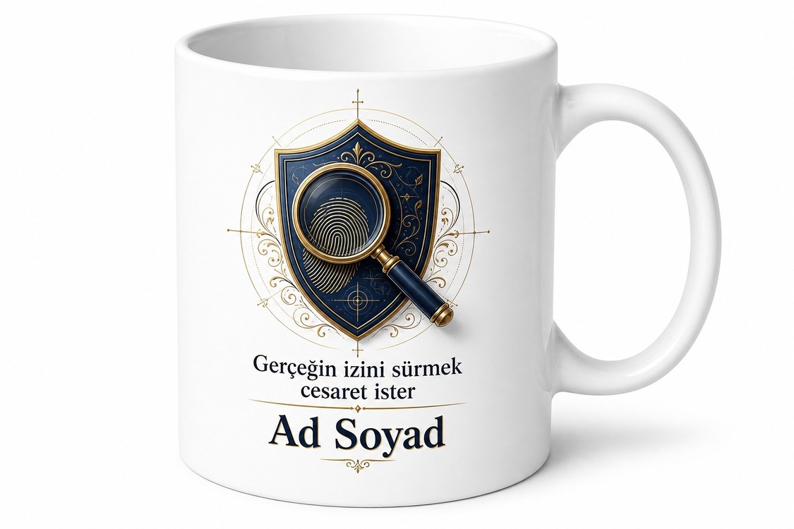 Marka Koruma Dedektifi Sahte Ürün Avcısı İsme Özel Kupa Bardak Hediye