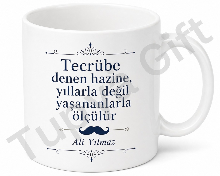 Emektar Baba Yazılı Tecrübeli Baba Kupa Bardak Babalar Günü Hediyesi