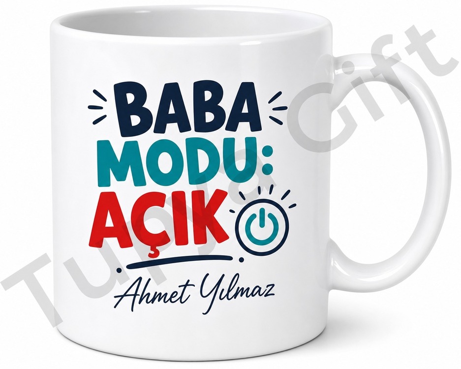 Baba Modu Açık Yazılı Eğlenceli Kupa Bardak Babalar Günü Hediyesi