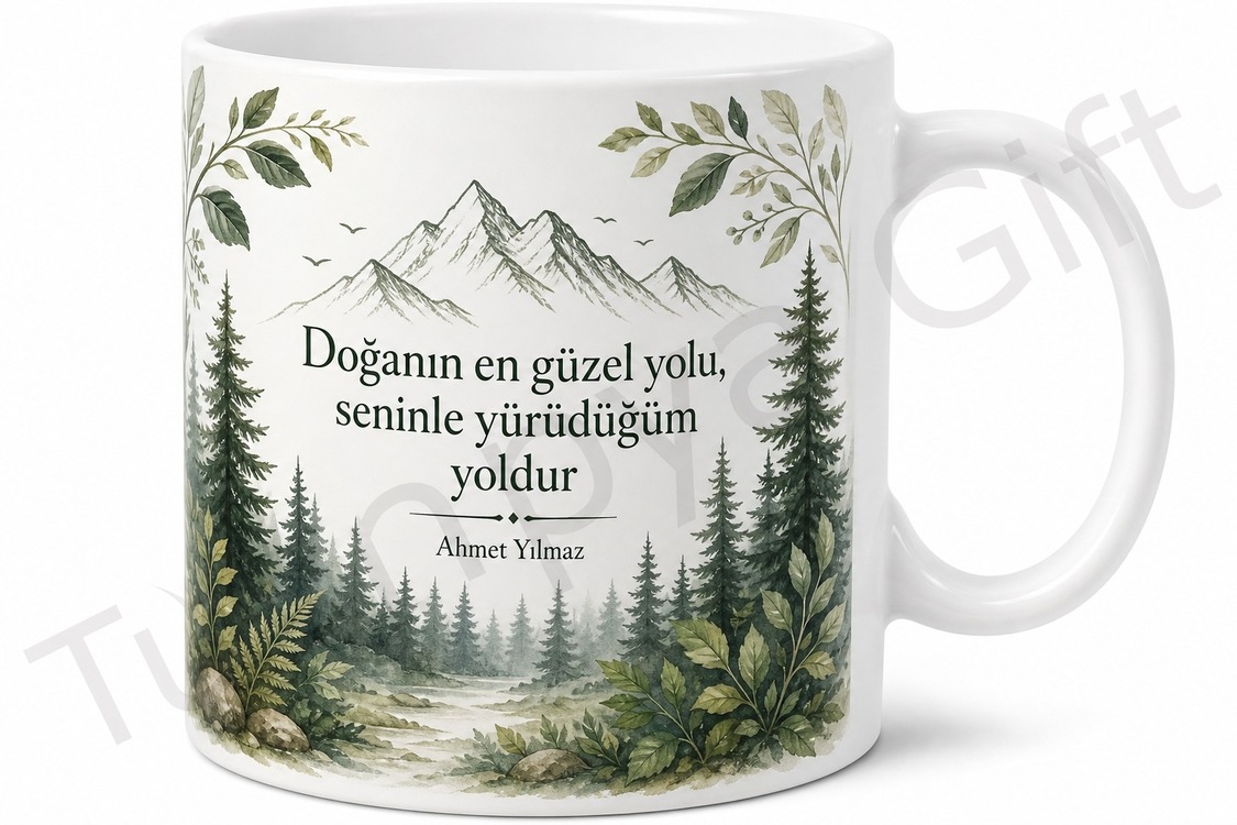 Doğa Sever Baba Yazılı Özel Tasarım Kupa Bardak Babalar Günü Hediye