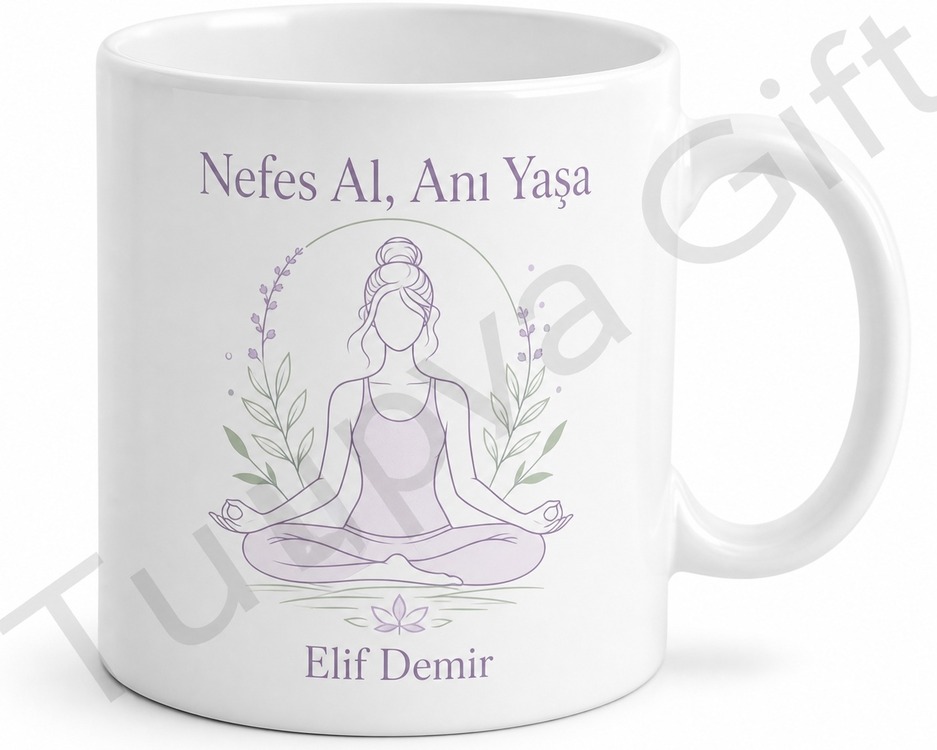 Yoga Sever İçin Kişiye Özel Baskılı Kupa Bardak Hediye