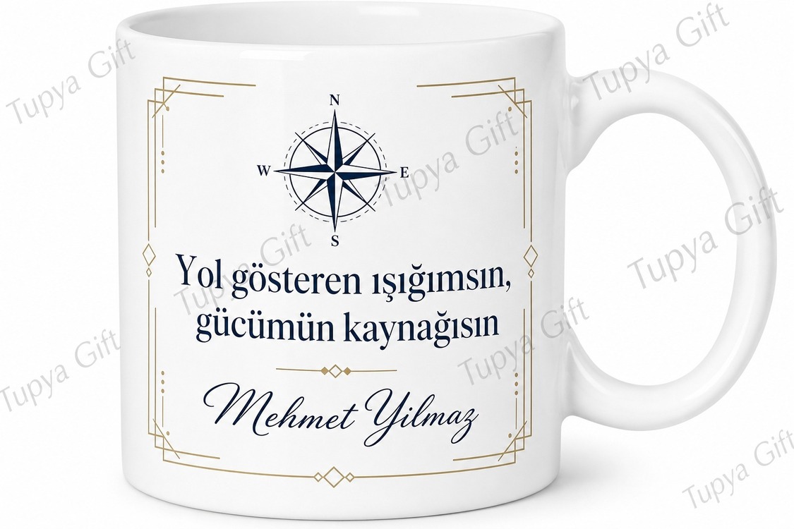 Babalar Günü Motivasyon Sözlü Kupa Bardak Özel Tasarım Hediye