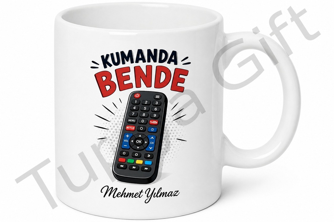 Kumanda Bende Yazılı Esprili Baba Kupa Bardak Babalar Günü Hediyesi