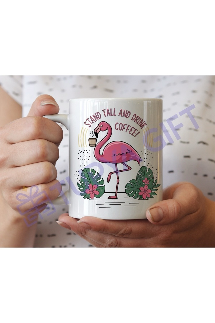 Flamingo Temalı Eğlenceli Kahve Kupası