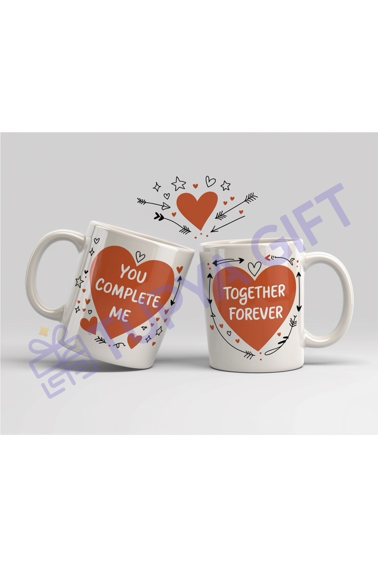 You Complete Me - Together Forever Çiftlere Özel Kupa Seti