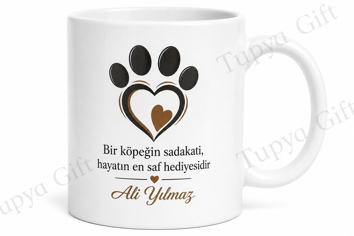 Köpek Babası Yazılı Kişiye Özel Baskılı Kupa Bardak Hediye