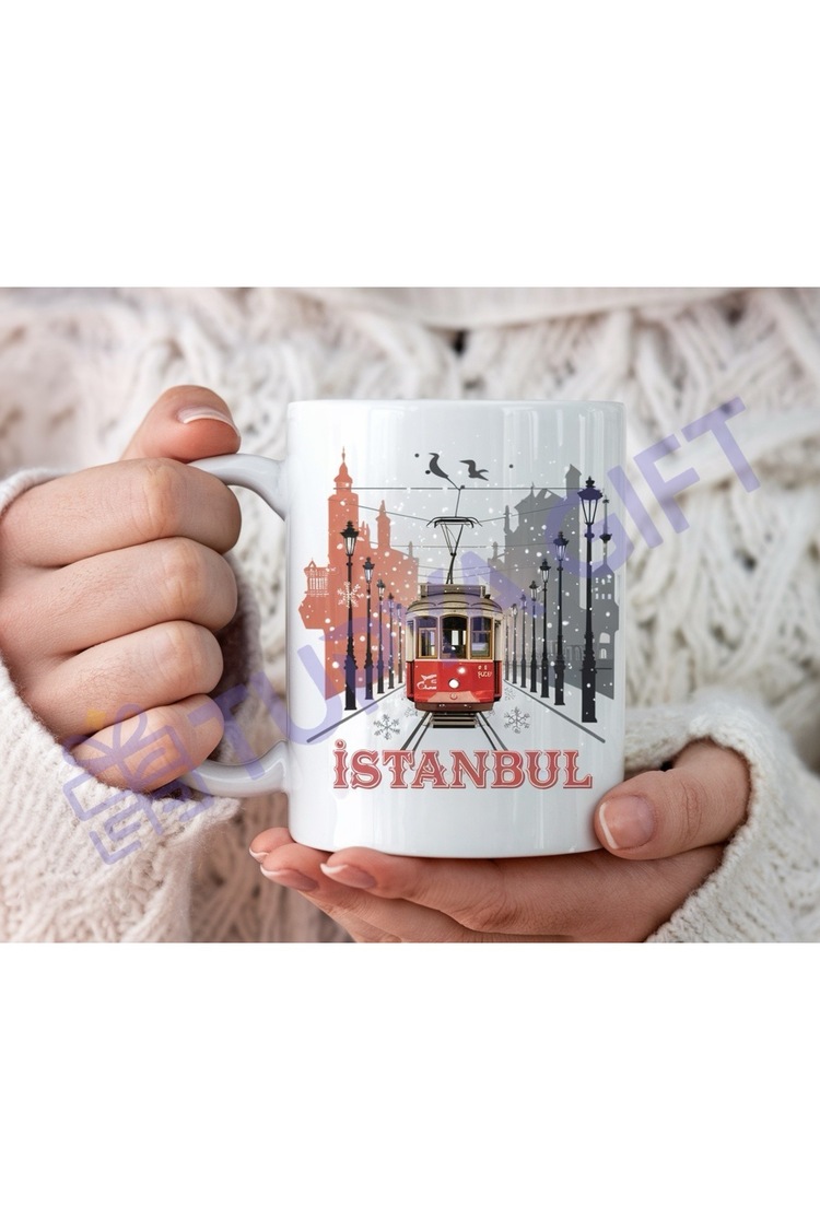 Kış Temalı İstanbul Seramik Kupa