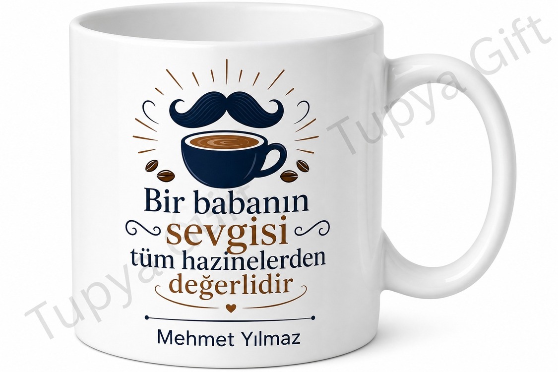Babalar Günü Özel Tasarım Kupa Bardak Baba İçin Anlamlı Hediye