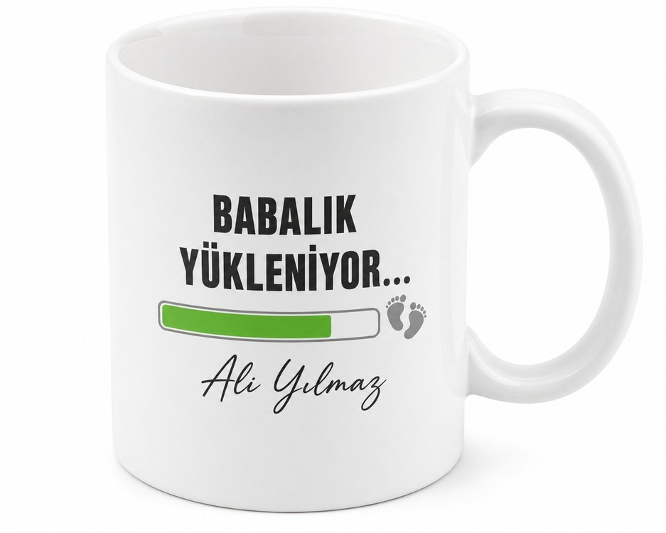 Babalık Yükleniyor Yazılı Esprili Kupa Bardak Babalar Günü Hediyesi