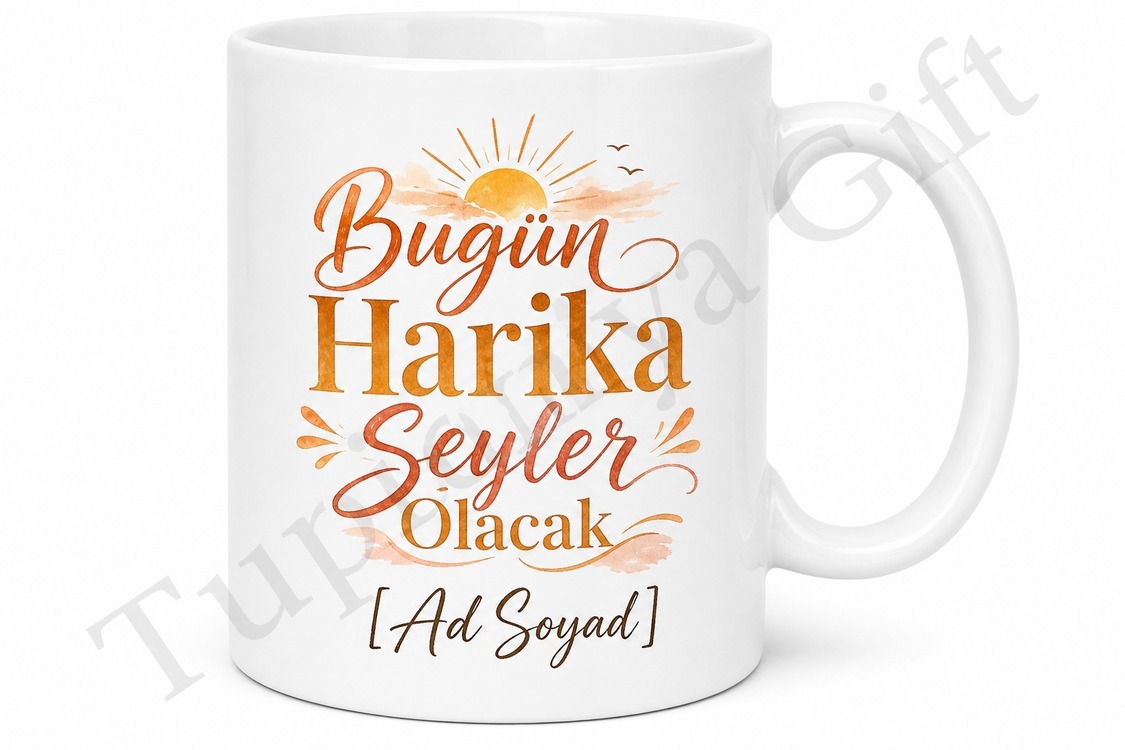 Pozitif Enerji Yazılı Baskılı Kupa Bardak Hediye Motivasyon Kupası