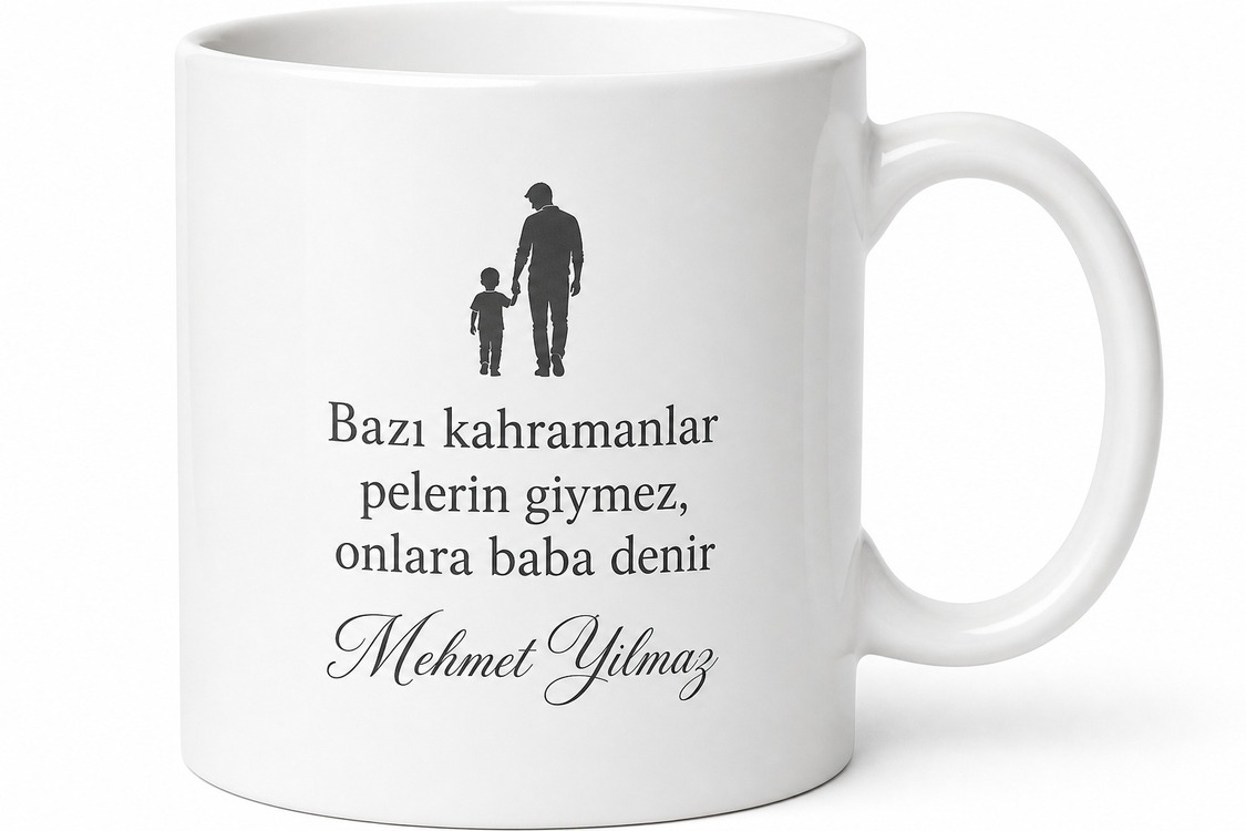 Olağanüstü Baba Yazılı Kupa Bardak Babalar Günü Özel Hediye Porselen