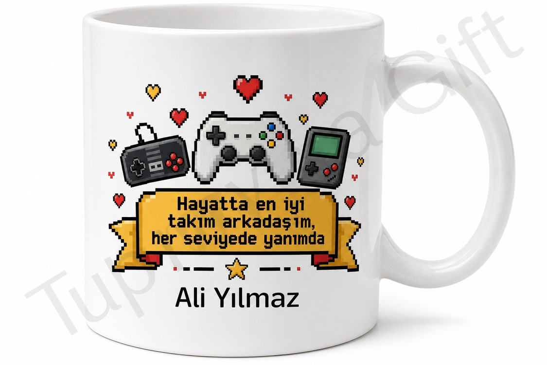 Level Up Baba Yazılı Oyun Temalı Kupa Bardak Babalar Günü Hediye