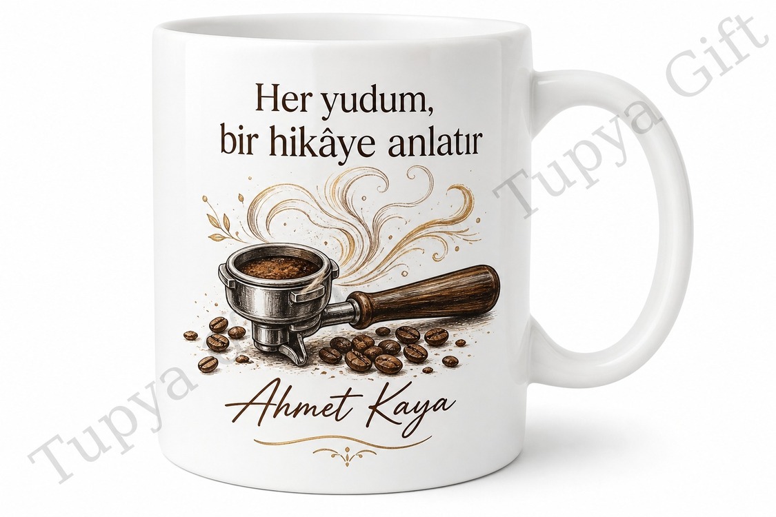 Barista Hediyesi Kişiye Özel Baskılı Kupa Bardak Kahve Sevenlere Hediye