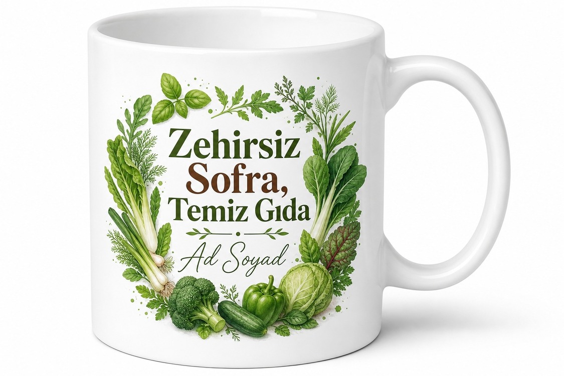 Sadece Organik Tüketenlere Zehirsiz Sofra Temiz Gıda Kupası Hediye Bardak