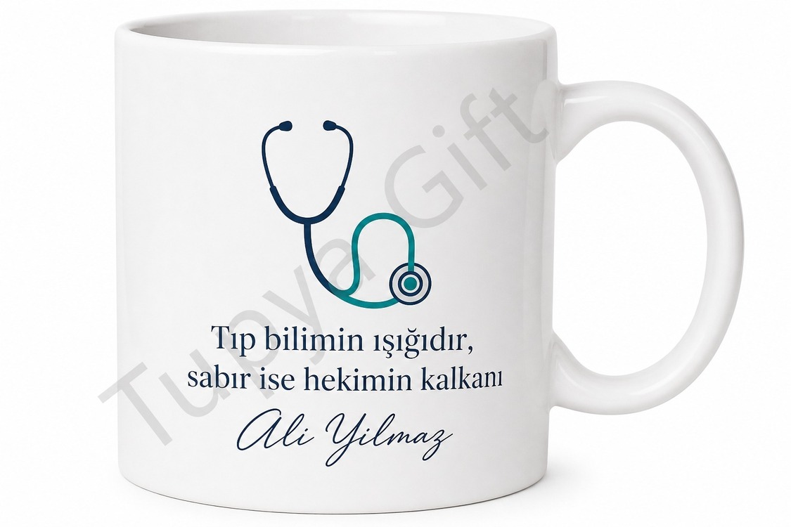 Asistan Doktora Hediye Baskılı Kupa Bardak Özel Tasarım Porselen
