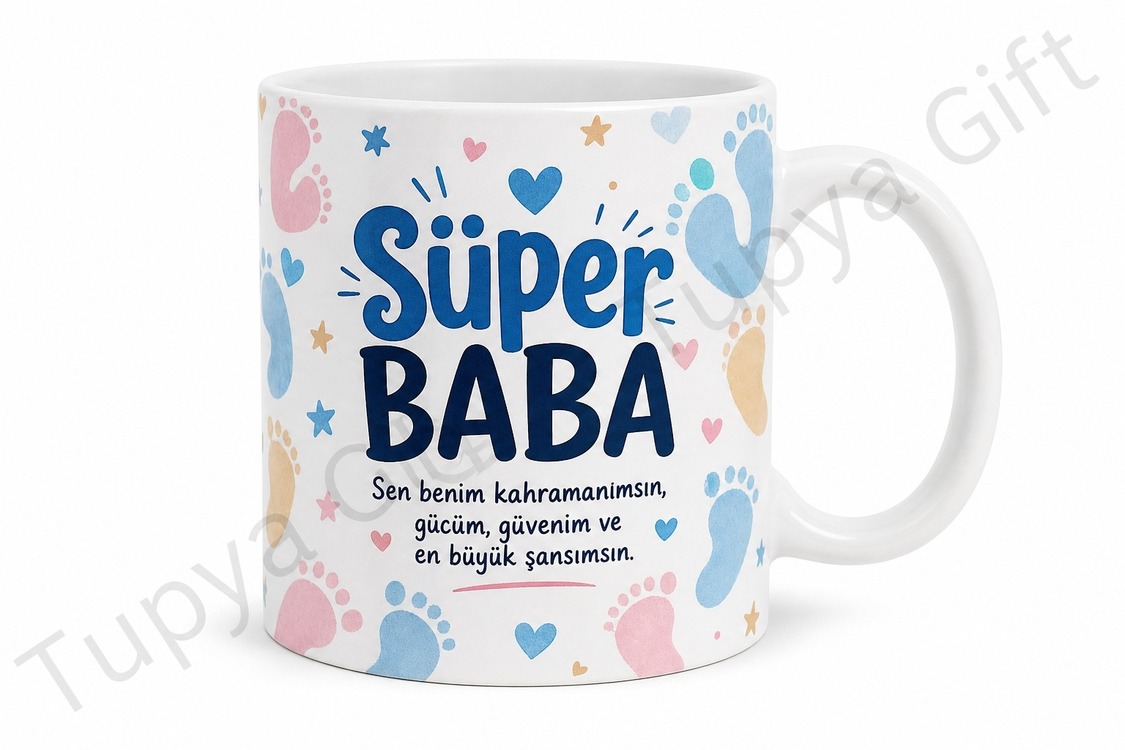 Yeni Babaya Hediye Kişiye Özel Baskılı Kupa Bardak Yeni Baba Hediyesi