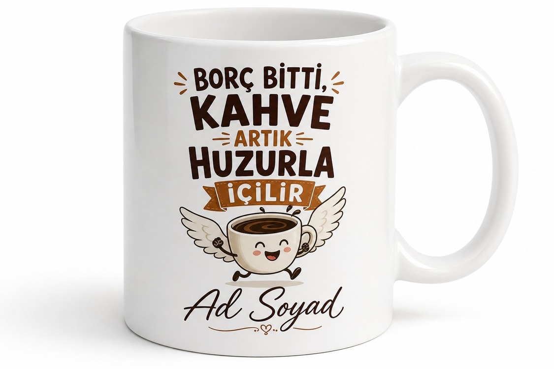 Kredi Kartı Borcu Bitti Kutlama Kupası Finansal Özgürlük Esprili Hediye Bardak