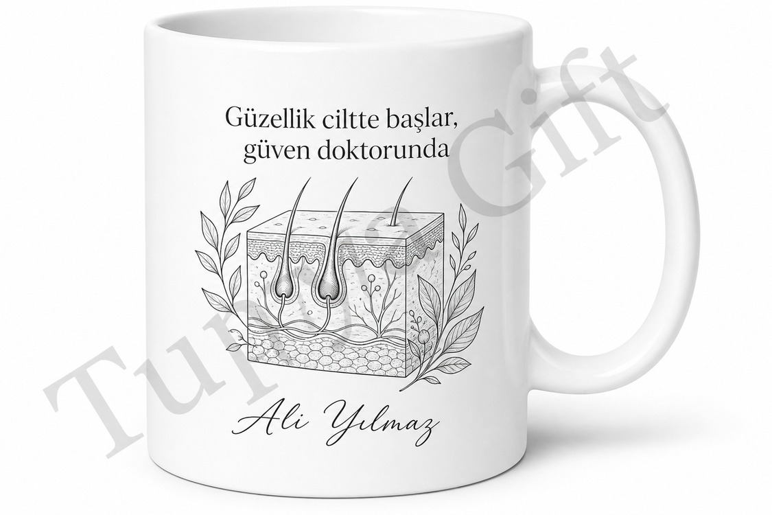 Dermatolog Hediyesi Baskılı Kupa Bardak Dermatoloji Özel Tasarım