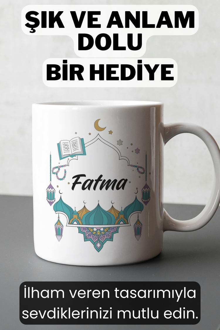 Kişiye Özel Hafızlık Hocası Tasarımlı İsimli Kupa Hediyelik - Maneviyat ve Şıklık Bir Arada