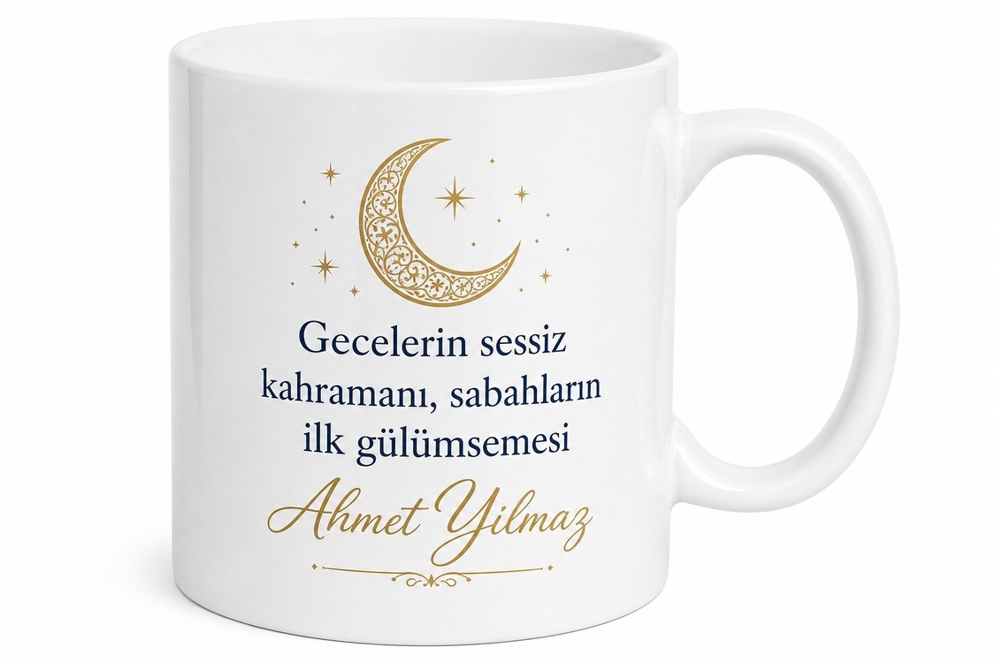 Gece Nöbetçisi Baba Yazılı Kupa Bardak Babalar Günü Özel Hediye