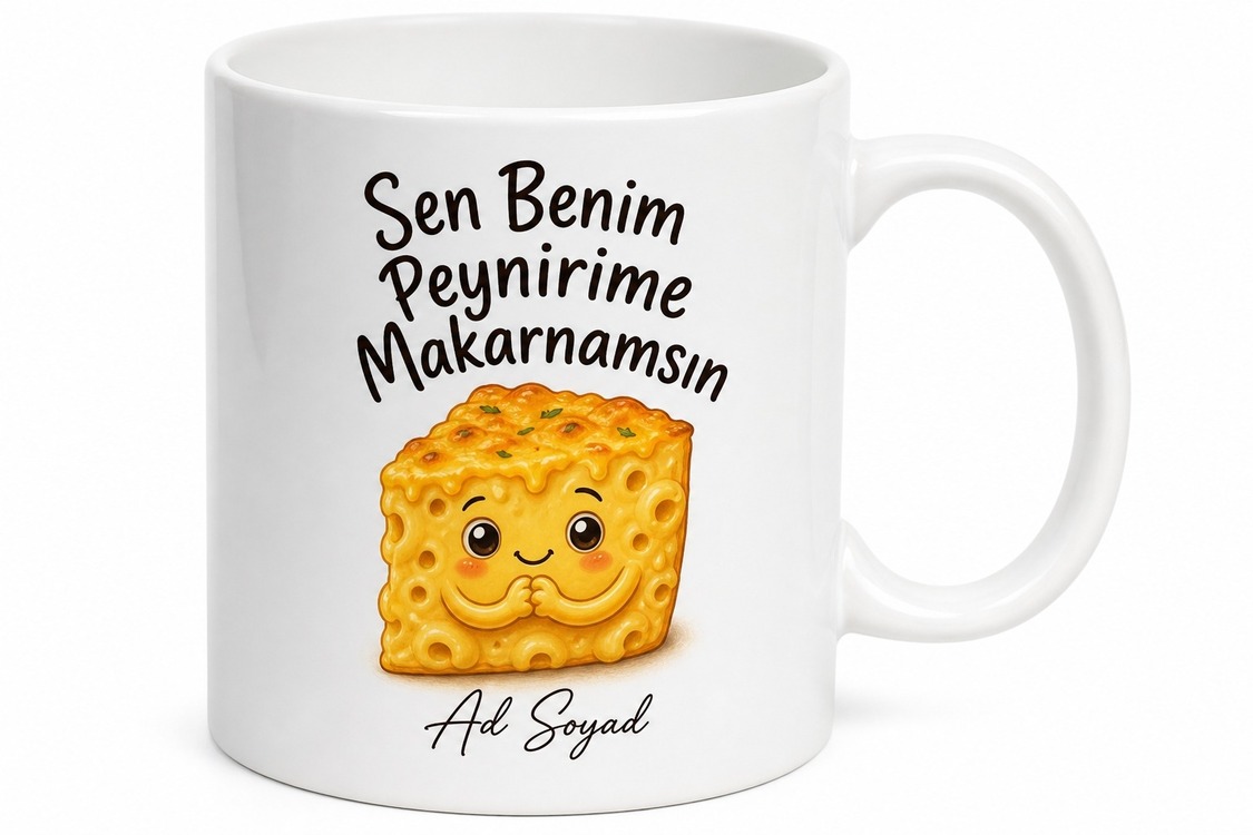 Sen Benim Peynirime Makarnamsın Yazılı Esprili Kupa Bardak Komik Hediye