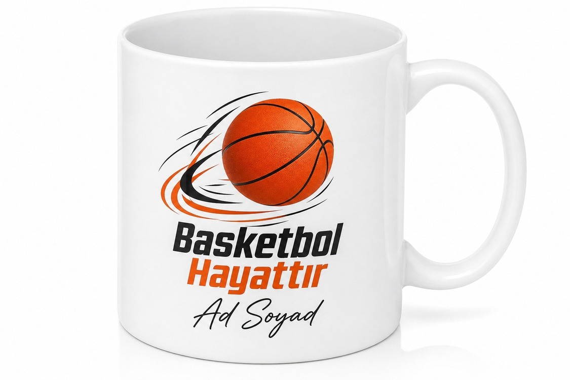 Baskılı Basketbol Hayattır Kupa Bardak Hediye
