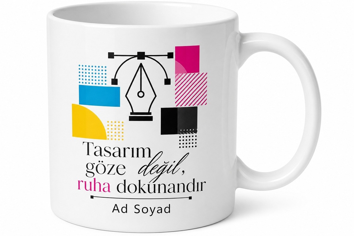 Grafiker Hediyesi Tasarım Temalı Özel Baskılı Kupa Bardak Grafik Tasarımcı Hediye